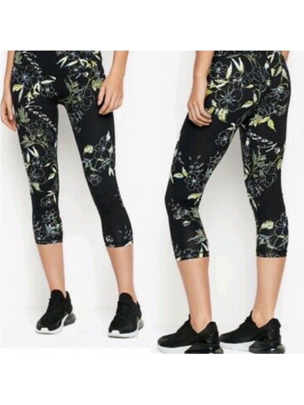 Victoria's Secret Cropped Dark Floral Leggings